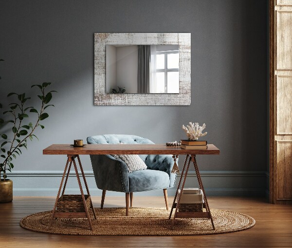 Zrkadlo s potlačeným rámom Staré dřevo