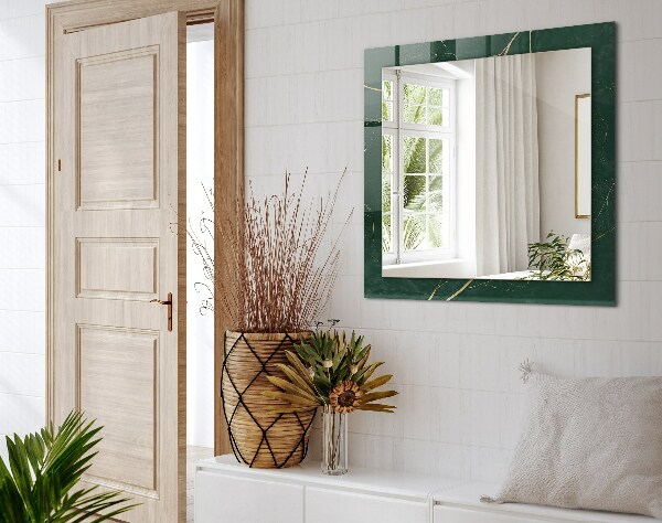 Ozdobné zrkadlo Zelené zlaté listy