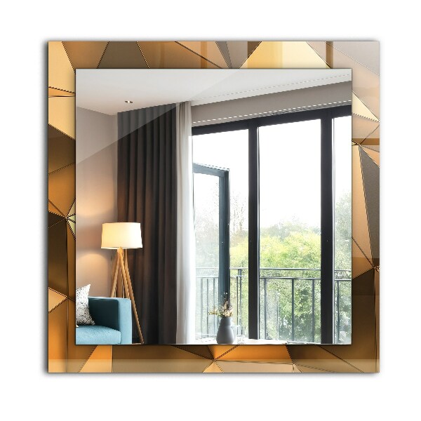 Zrkadlo s motívom Zlaté geometrické vzory