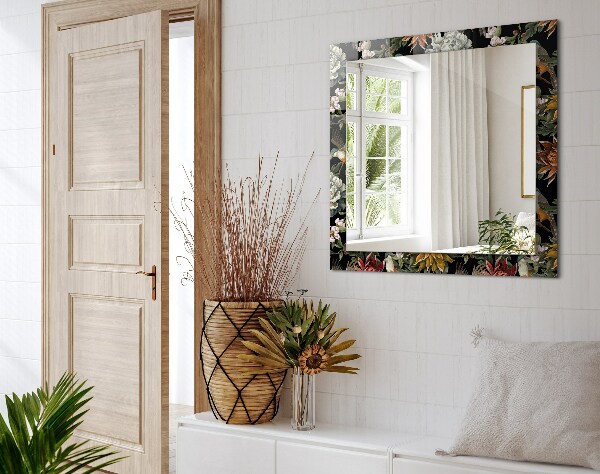 Dekoračné zrkadlo na stenu Květiny a ptáci