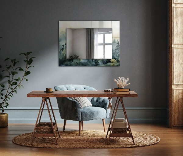 Dekoračné zrkadlo Les v mlze