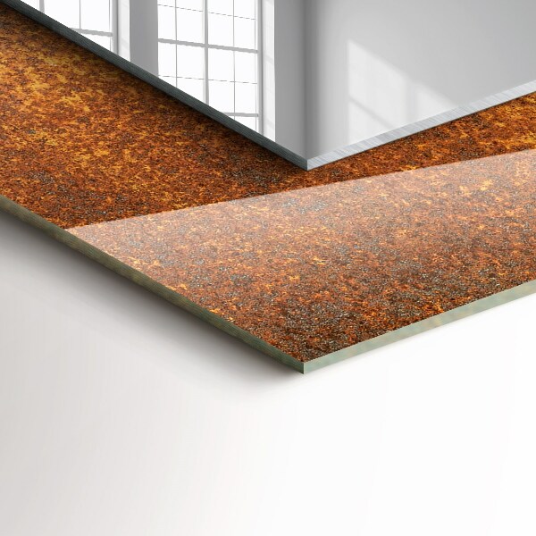 Dekoračné zrkadlo na stenu Módní rezavý plech