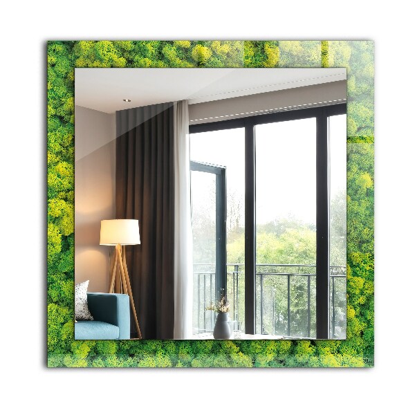 Zrkadlo s potlačeným rámom Zelený mech