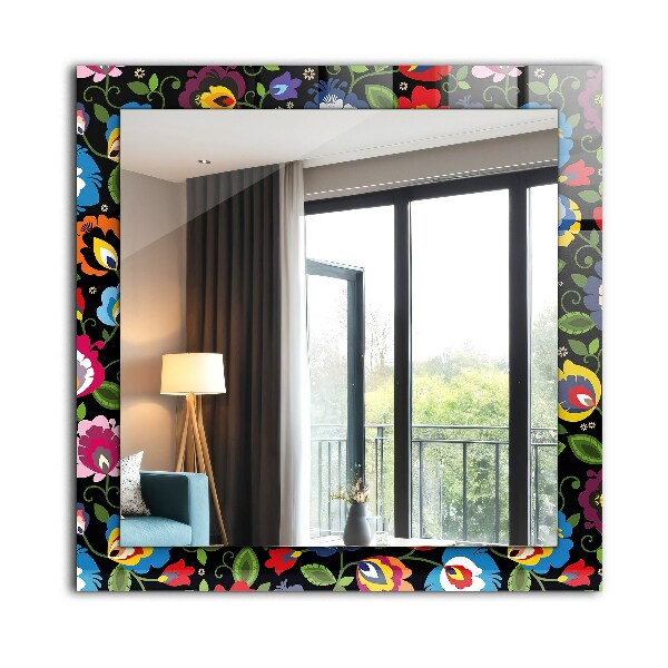 Dekoračné zrkadlo na stenu Barevné lidové vzory