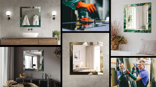 Zrkadlo s motívom Lebky růže trny