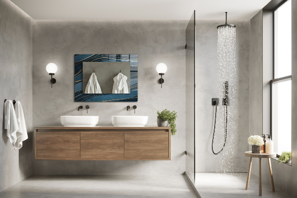 Zrkadlo rám s potlačou Abstraktní linie