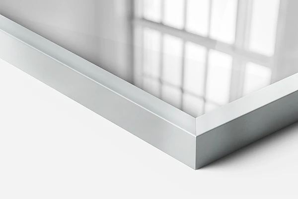 Minimalistické obdélníkové zrcadlo se stříbrným rámem 100x70 cm