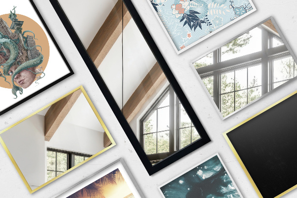 Stojací zrcadlo bílé 36x156 cm