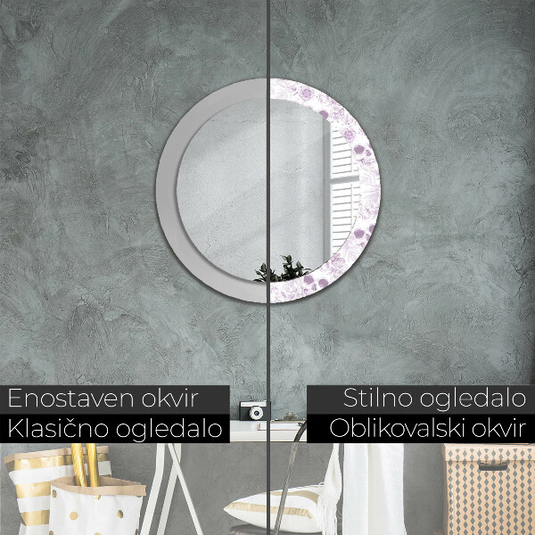 Kulaté dekorační zrcadlo na zeď Lebky