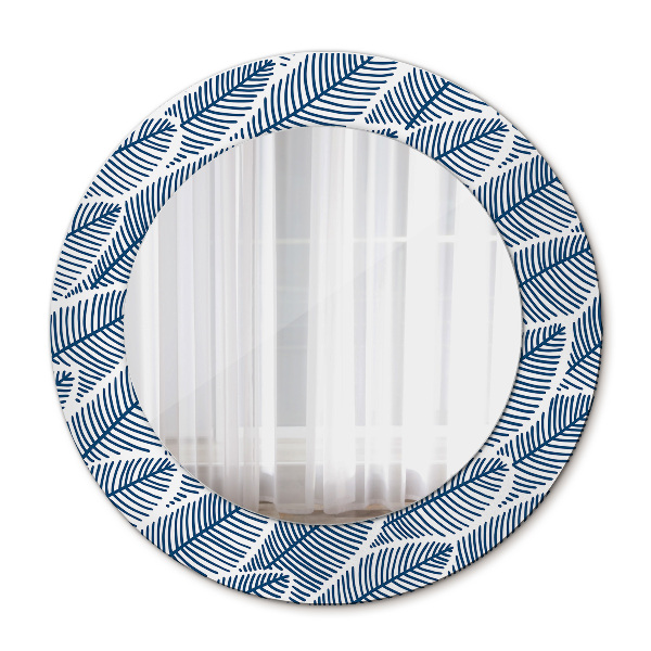 Kulaté dekorační zrcadlo Listy