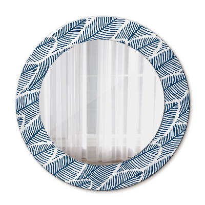 Kulaté dekorační zrcadlo Listy