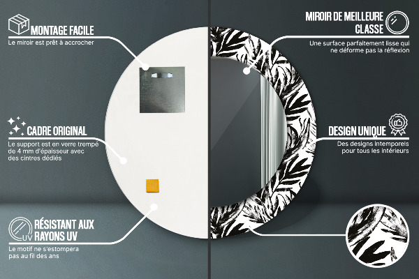 Kulaté dekorační zrcadlo na zeď Netvor