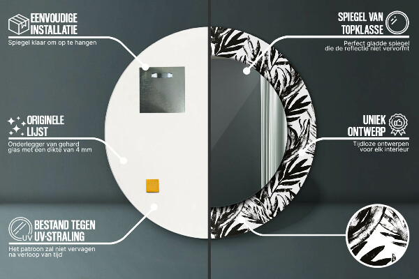 Kulaté dekorační zrcadlo na zeď Netvor