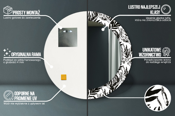 Kulaté dekorační zrcadlo na zeď Netvor