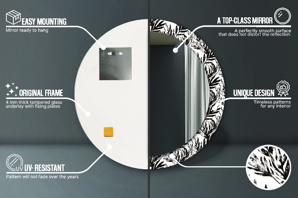 Kulaté dekorační zrcadlo na zeď Netvor