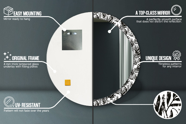 Kulaté dekorační zrcadlo na zeď Netvor