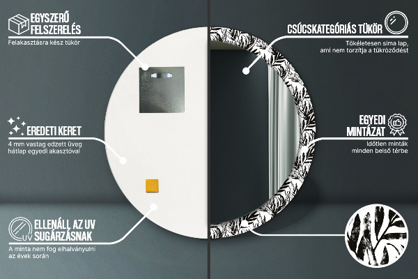 Kulaté dekorační zrcadlo na zeď Netvor