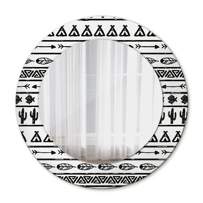 Kulaté dekorační zrcadlo Boho minimalistický