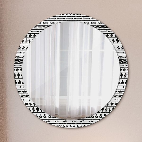 Kulaté dekorační zrcadlo Boho minimalistický