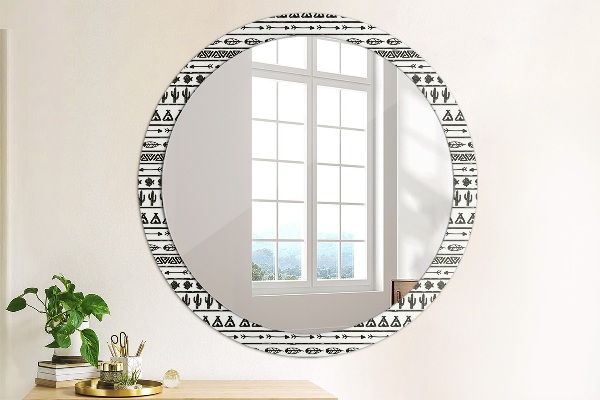 Kulaté dekorační zrcadlo Boho minimalistický