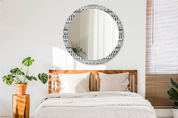 Kulaté dekorační zrcadlo Boho minimalistický