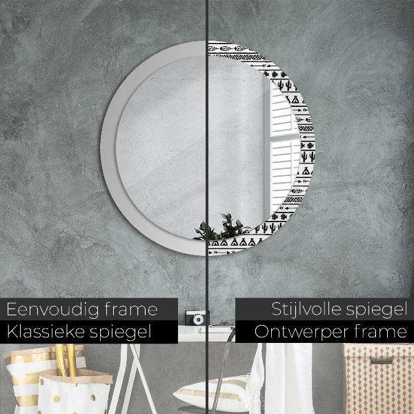 Kulaté dekorační zrcadlo Boho minimalistický