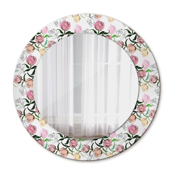 Kulaté dekorační zrcadlo na zeď Pivové pupeny