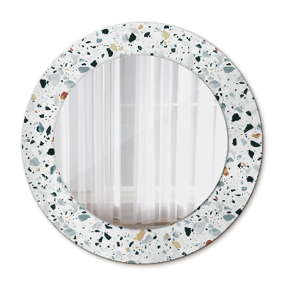 Kulaté dekorační zrcadlo na zeď Přírodní kámen