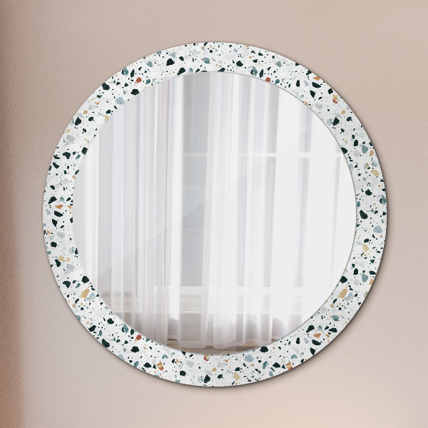 Kulaté dekorační zrcadlo na zeď Přírodní kámen