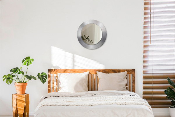 Kulaté dekorační zrcadlo na zeď Lesklá ocel