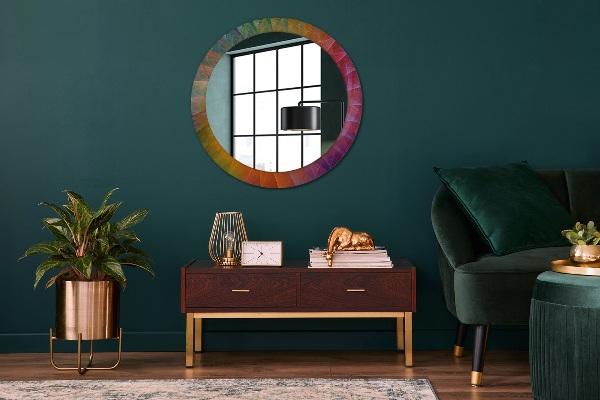 Kulaté zrcadlo s potiskem Hypnotická spirála