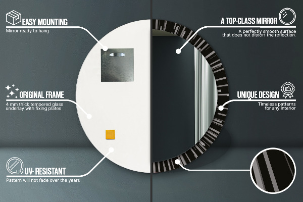 Kulaté zrcadlo s potiskem Radiální složení