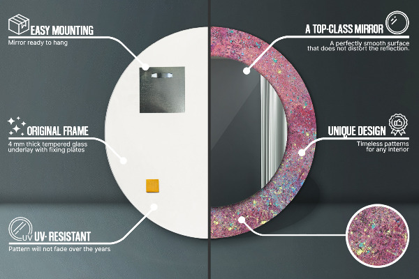 Kulaté dekorační zrcadlo Festival barev