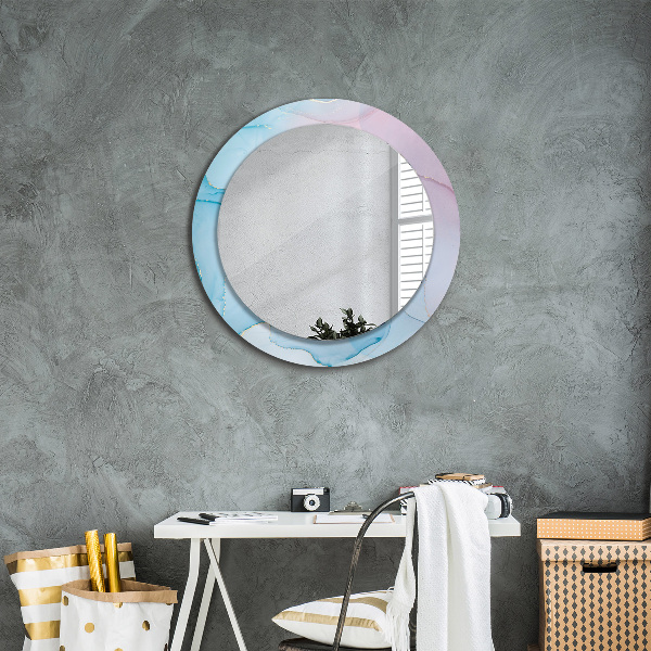 Kulaté zrcadlo rám s potiskem Moderní mramorová textura