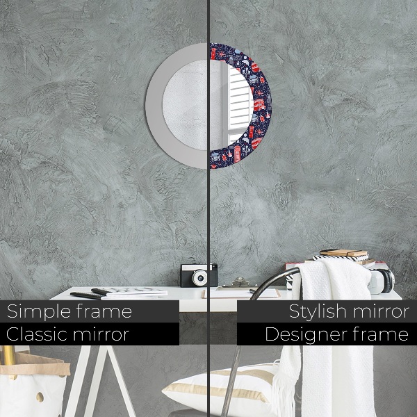 Kulaté zrcadlo s potiskem Londýnský symbol