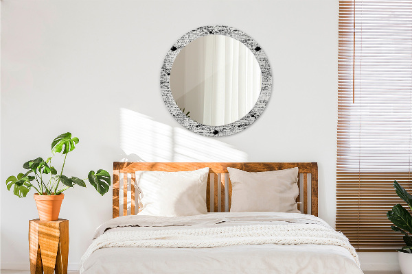 Kulaté zrcadlo s potiskem Šablona