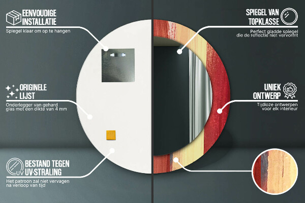 Kulaté dekorační zrcadlo Abstraktní obrázek