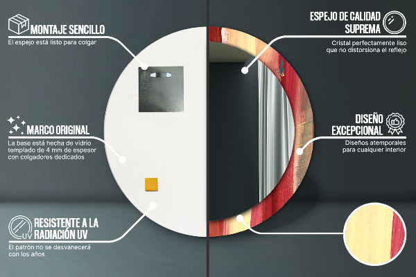 Kulaté dekorační zrcadlo Abstraktní obrázek