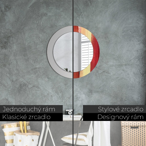 Kulaté dekorační zrcadlo Abstraktní obrázek