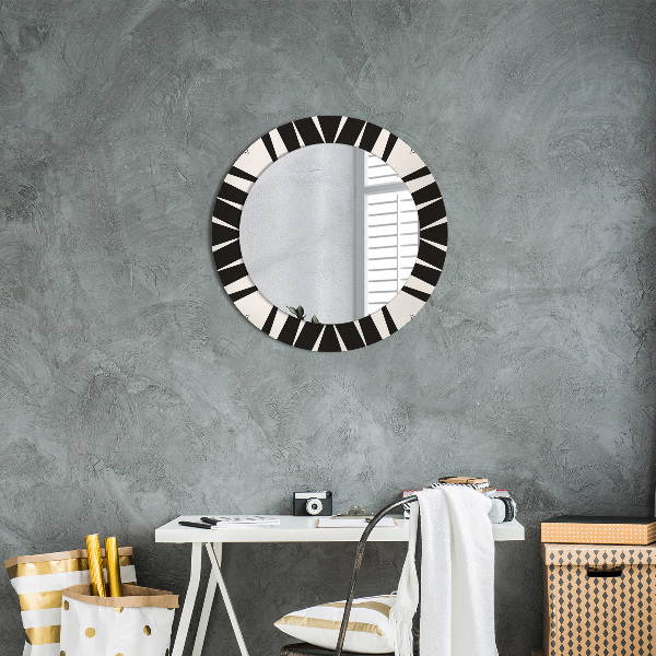 Kulaté dekorační zrcadlo na zeď Geometrie abstrakce