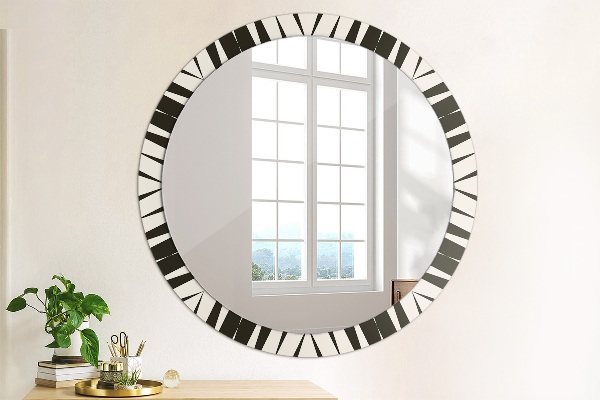 Kulaté dekorační zrcadlo na zeď Geometrie abstrakce