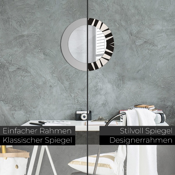 Kulaté dekorační zrcadlo na zeď Geometrie abstrakce