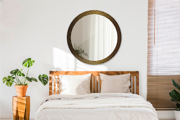 Kulaté zrcadlo rám s potiskem Řecký ozdoba