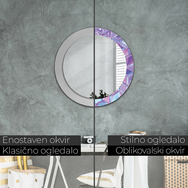 Kulaté dekorační zrcadlo Abstraktní surrealizace