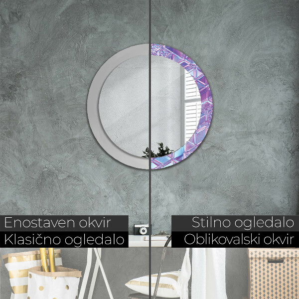 Kulaté dekorační zrcadlo Abstraktní surrealizace