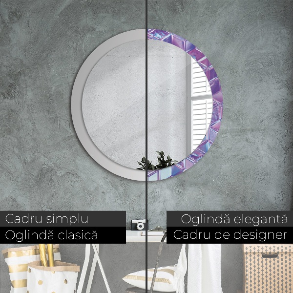 Kulaté dekorační zrcadlo Abstraktní surrealizace