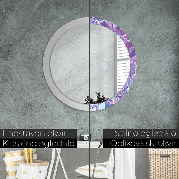 Kulaté dekorační zrcadlo Abstraktní surrealizace