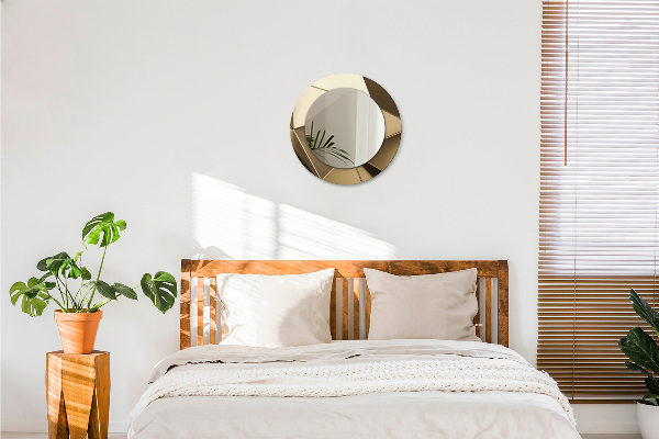 Kulaté zrcadlo rám s potiskem Moderní abstrakce