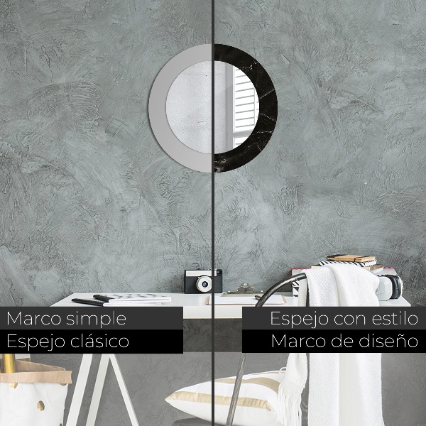 Kulaté dekorační zrcadlo Mramorový kámen