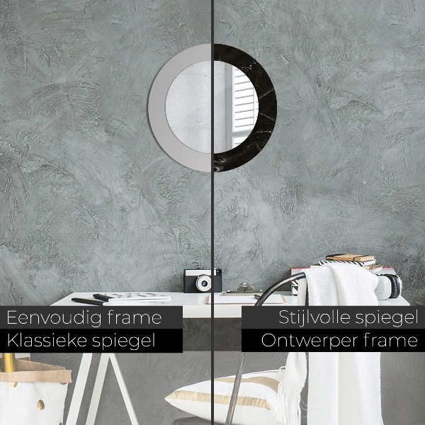 Kulaté dekorační zrcadlo Mramorový kámen